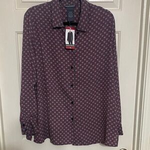 Chelsea & Theodore Women’s Geometric Shirt - Black and Red